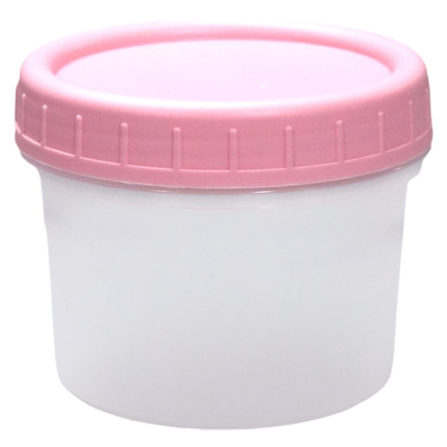 1 Pcs Contenants en Plastique avec Couvercles, Mini Contenants en Plastique, Contenants de Rangement Réutilisables Transparents Empilables, pour Collation Dîner Préparation de Repas Vinaigrettes, Petits Contenants de Congélateur Étanches, (Rose, 200 ml)