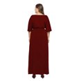 thumbnail image 2 of U.Vomade Robe d'Été pour Femme Grande Taille, Couleur Unie, Manches Courtes, Col Rond, Robe Décontractée, 2 of 7