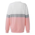 thumbnail image 4 of Meichang Sweatshirts pour Femmes Manches Longues Col Rond Décontracté Pull Mode Bloc de Couleur Sweatshirts Confortables Automne Pull avec Poche, 4 of 4