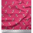 thumbnail image 1 of Soimoi Moss Georgette Fabric Footprint,Cheese & Rat Kids Print Sewing Fabric Yard 42 Inch Wide, 1 of 3