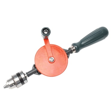 Hand Crank Drill All Steel Casting Drilling Drill Portable Mini Manual Drill with Double Pinions