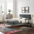 thumbnail image 1 of Modway Bridgette King Wood Platform Bed With Splayed Legs in Gray Charcoal, 1 of 11