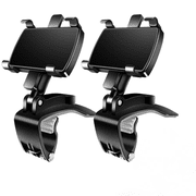 YSTIANN Car Phone Mount 2 Pack, 360° Rotation Dashboard Clip Holder for iPhone & Samsung 4-7" Phones WJ85-3860