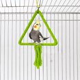 thumbnail image 1 of FHBVT Bird Cage Rope Swing Perch Gnaw Resistant Hanging Design Metal Core Tassel Chew Toy Cultivate Coordination Equilibrium for Budgie Canary Parakeet Cockatiel Bird Cage Pet Bird Supplies Decor, 1 of 6