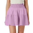 thumbnail image 1 of Women's High Waist A Line Mini Skirt - Flowy Pleated Ruffles, Cute Style for Summer Dating - S-XXL Sizes, 1 of 4