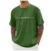 2025 Oversized T Shirt Men's Mens T-Shirts Summer T Shirt Crew Men's T-Shirts Neck Short Sleeve T Men T-Shirts Graphic Pack Shirt with City Print Basic Shirts Men Loose Casual Shirts Sports