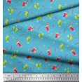 thumbnail image 3 of Soimoi Rayon Crepe Fabric Straw & Juice Beverages Decor Fabric Printed Yard 46 Inch Wide, 3 of 3