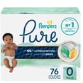 thumbnail image 2 of Pampers Pure Baby Diapers, Size 0 (10 lbs ), 76, Up to 100% Leakproof, Premium Hypoallergenic Soft Diapers, 2 of 24