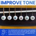 thumbnail image 2 of Crosby Slotted Pure Bone Bridge Pins with Abalone Dot Inlay for 6 & 12 String Acoustic Guitar, 2 of 9