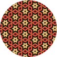 thumbnail image 1 of Ahgly Company Tapis d'Intérieur Ronds de Style Transitionnel Lavables à la Machine, Bordeaux Rouge, 3 Pieds Rond, 1 of 7