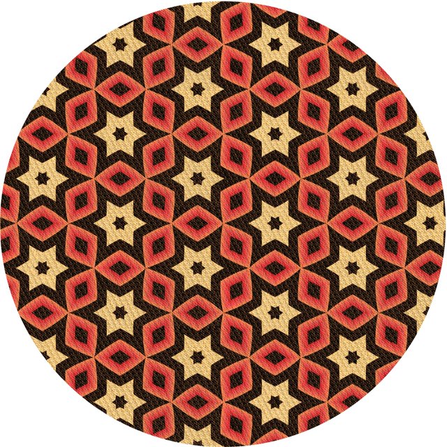 Ahgly Company Tapis d'Intérieur Ronds de Style Transitionnel Lavables à la Machine, Bordeaux Rouge, 3 Pieds Rond