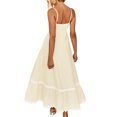thumbnail image 3 of Bellella Robe d'Été de Plage pour Femme, Robe Maxi Bohème à Bretelles Spaghetti, Ample, Sans Manches, Évasée, Jaune, m, 3 of 4