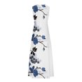 thumbnail image 5 of Lenago Robes Aguichant Grande Taille pour Femmes Mode Décontractée Été Sans Manches Col en V Robe Imprimée Fermeture Éclair Robe Longue Robes de Plage en Liquidation, 5 of 5