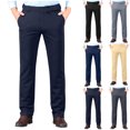 thumbnail image 1 of Pisexur Pantalon Habillé pour Homme Pantalon Chino Extensible Performance Ultime avec Taille Extensible, Pantalon pour Homme Résistant aux Plis Noir,29, 1 of 5