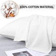 thumbnail image 3 of PiccoCasa Pure Cotton Pillowcases 2 Pcs Soft with Zipper White Standard, 3 of 7