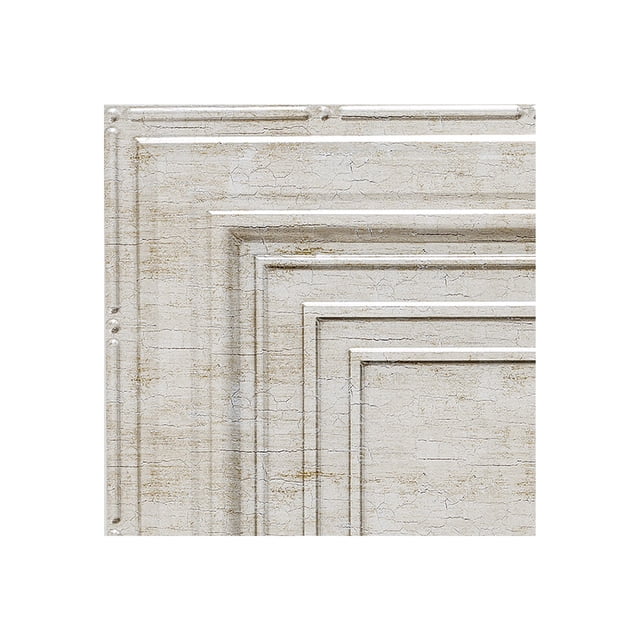 Fasade Easy Installation Traditional 3 Vintage Metal Glue Up Ceiling Tile/ Ceiling Panel (12" X 12" Sample)
