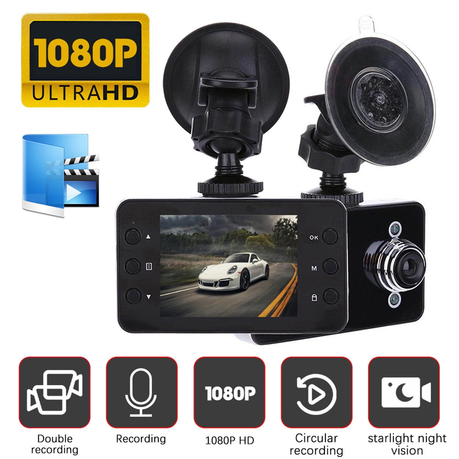 Black and Friday Clearance Sale Deal cuyhtdup Dash Cam 1080P FHD DVR Car Driving Recorder 2.2 Inch IPS Screen Dashboard Camera 170° Wide Angle,G-Sensor,Parking Monitor,Loop Recording