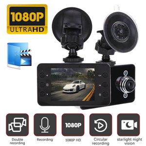 Dvkptbk Dash Cam 1080P Fhd Dvr auto enregistreur de conduite 2.2 Caméra de tableau de bord d'écran Ips de pouce 170° Grand angle, G-capteur, moniteur de stationnement, enregistrement boucle
