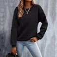 thumbnail image 2 of Sentmoon Hauts Col Rond Manches Longues 2025 Blouse pour Femme Surdimensionnée Extensible Ample Couleur Unie Vêtements d'Automne pour Femmes Mode pour l'Automne Style L, 2 of 7