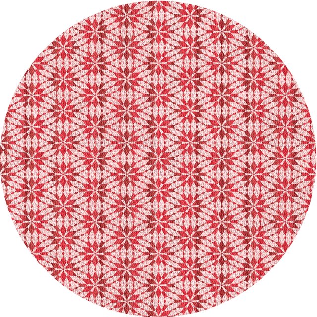 Ahgly Company Tapis Rond Lavable en Machine Intérieur Transitionnel Rose Profond, 6 Pieds Rond