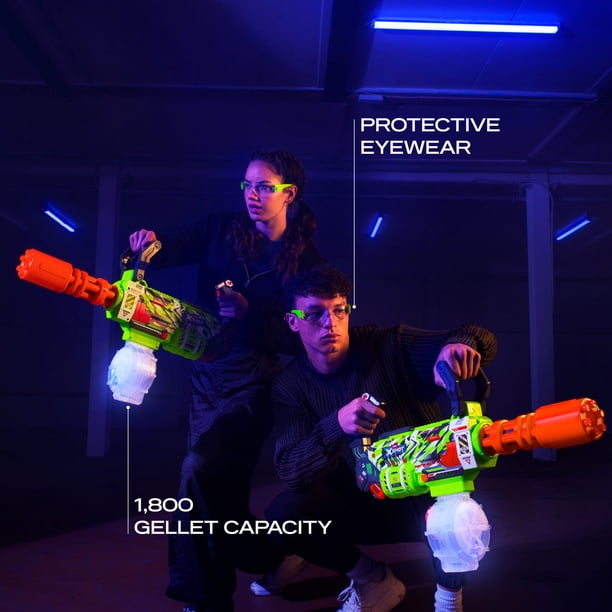 XSHOT Hyper Gel Glow Motorized Gatling Blaster with 10,000 Gel
