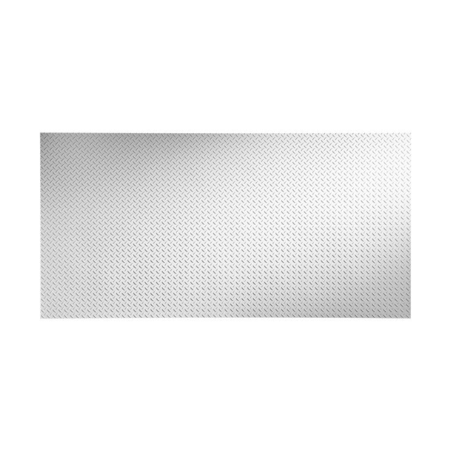 Fasade Diamond Plate Gloss White Wall Panel 4' x 8'