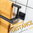 thumbnail image 4 of KOKOSIRI Bathroom Towel Bars 24-Inch Double Towel Rails Matte Black Towel Holder for Kitchen Garage Wall Mount Stainless Steel B5009BK-L24, 4 of 7