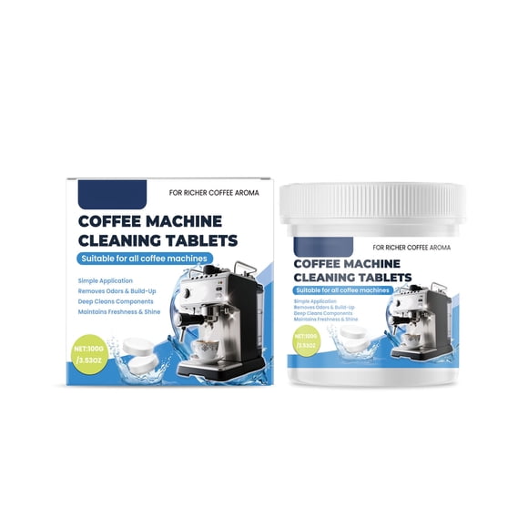 HHBEAUTY Coffee Machine Cleaner Descaler Tablets - 100g, Coffee Maker Pot Descaling & Cleaning Tabs, Descale Drip Coffe And Espresso Machines