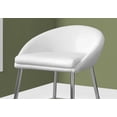 thumbnail image 4 of Monarch Specialties Bar Stool, Set Of 2, Counter Height, Kitchen, Metal, Pu Leather Look, White, Chrome, Contemporary, Modern, 4 of 4