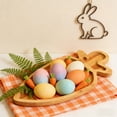 thumbnail image 1 of karymi Rustic Wooden Serving Tray Shaped Like Rabbit and Carrot Multicolor Natural Finish Decorative for Easter Candy Snacks Table Centerpiece 12x5.5x0.7in Bedroom Decor, 1 of 6