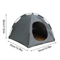 thumbnail image 3 of Hearth & Gear Cat Tent Foldable Cat Tent With Cooler Pad Portable Refreshing And Breathable Cats Pet Tents Removable And Washable (small) Pet Swing Pet Nesting Material Dispenser for Small Metal, 3 of 6