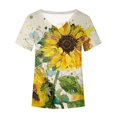 thumbnail image 4 of DEELLEEO Blouse d'Été à Imprimé pour Femmes T-Shirts à Manches Courtes Hauts, 4 of 6