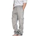 thumbnail image 1 of Boys' Cargo Pants with Straight Leg Cut - Trendy & Versatile for Ages 3-14 (Spring Comfort+Stylish Fit), 1 of 4