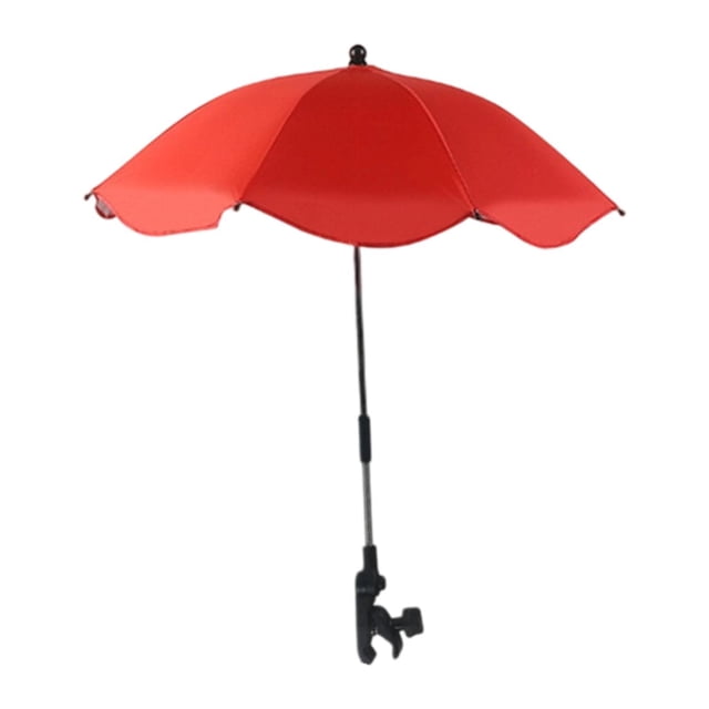 TISHITA Parasol de Chaise de Plage à Pince Réglable pour Cour Arrière Camping Rouge