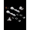 thumbnail image 2 of INSPIRE CHIC Women's Solid ColorClear Invisible Adjustable Bra Shoulder Straps Black 1+White, 2 of 4