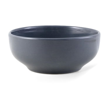 Mainstays Glazed Grey Stoneware Round Dinner Bowl, 6.1”