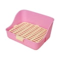 thumbnail image 4 of GROWTH TANK Rabbit Litter Box Detachable Cleaning Potty Trainer Corner Pet Toilet for Guinea Pink, 4 of 9