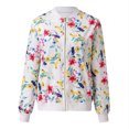 thumbnail image 4 of Leutsin Blouson Bomber pour Femme Mince d'Été Haut Manteau Transitionnel à Fermeture Éclair Col Montant Vêtement d'Extérieur, 4 of 5