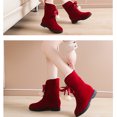 thumbnail image 4 of LSLJS Bottes de Neige pour Femmes Bottes d'Hiver Talon Rehaussé Isolation en Peluche Bottes Mi-Longues Extérieur Bout Rond Chaussures à Enfiler Bottes Décontractées, 4 of 7