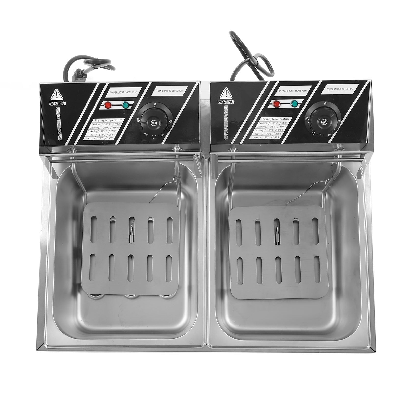 Dual  Frying Machine, Electric Deep Fryer Stainless Steel  For Restaurants