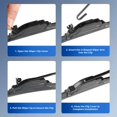 thumbnail image 3 of 14inch Windshield Wipers, Multi-Layer Silicone Rubber Wiper Blades, Streak-Free & Ultra-Quiet All-Weather Performance, Replacement for Car 1 Pack, 3 of 8
