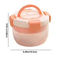 thumbnail image 3 of Qiopertar Flash Deals of the Day Salad Lunch Box Lunch Box Microwaveable Simples Lunch Box Fruit Box Double Layer Round Lunch Bowl Clearance Saving Up To 65% Off, 3 of 8