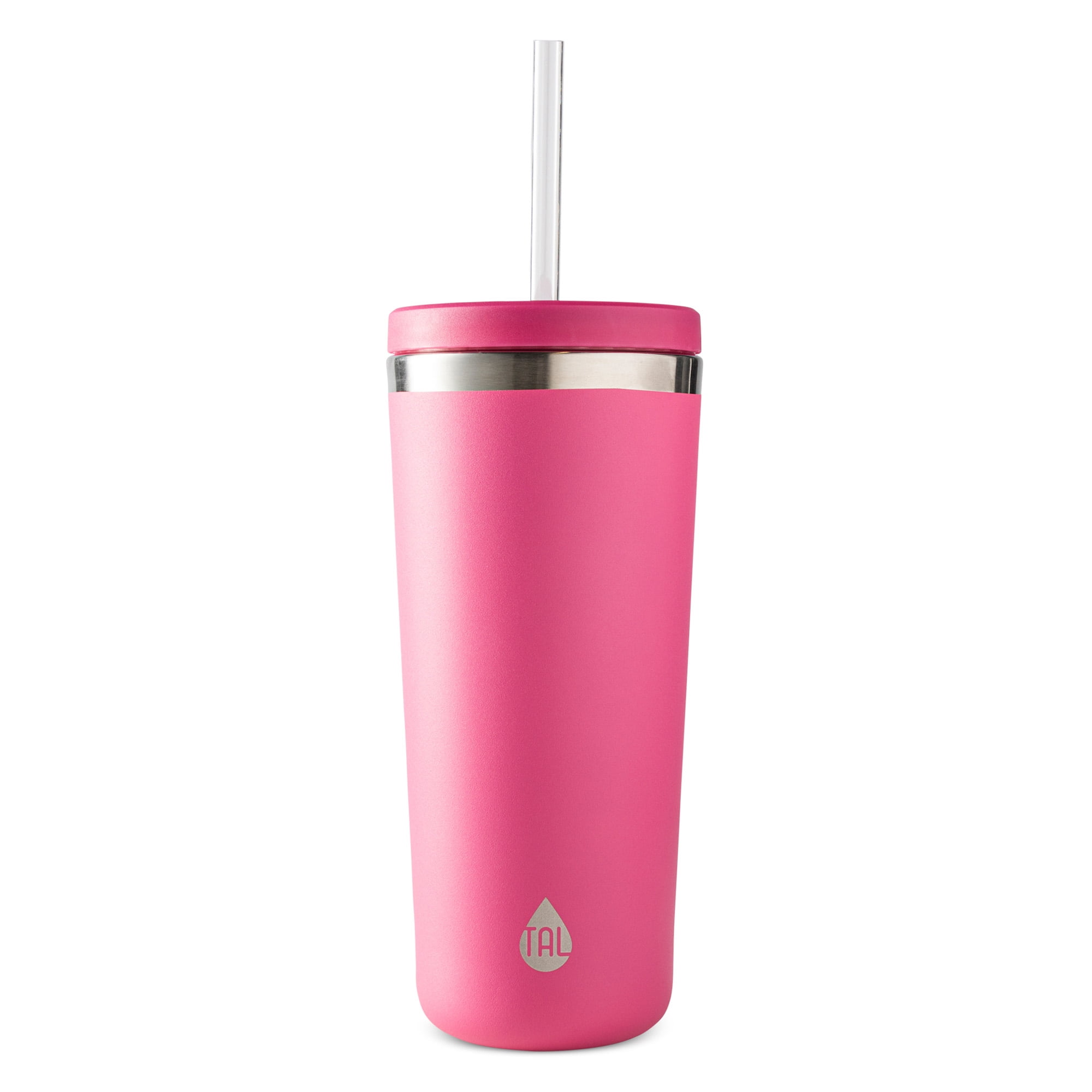 Gobelet Ranger en acier inoxydable TAL avec paille 24 oz, rose