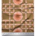 thumbnail image 1 of Soimoi Modal Satin Fabric Artistic Flower & Arrow African Printed Fabric 1 Yard 42 Inch Wide, 1 of 1