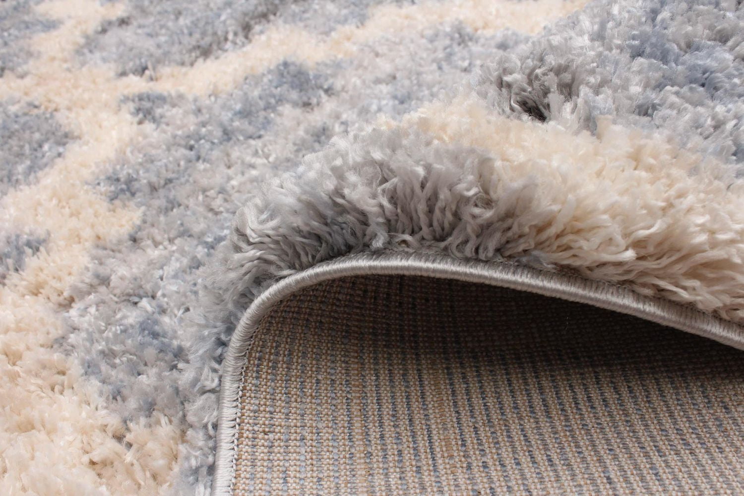 ECARPET Trellis Frise Moelleuse pour Chambre à Coucher, Collection Annica Ultra Douce et Pelucheuse
