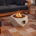 thumbnail image 2 of Costway Foyer au Gaz Propane Terrazzo Hexagonal de 28 Pouces avec Brûleur en Acier Inoxydable et Roches de Lave, 2 of 10