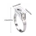 thumbnail image 2 of LPSSTORE Bague Auto et Bague pour Hommes Cachée Ajustable en Acier Inoxydable Bague Ouverte Multifonction et Pochette Utile pour Camping Extérieur Pêche Maison Bureau Urgence, 2 of 3