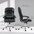 thumbnail image 3 of HOMCOM Chaise de Bureau, Chaise de Bureau Grande Taille 400 Lb avec Coussin à Ressorts, 3 of 10