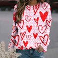 thumbnail image 1 of Aboser Chandails Molletonnés pour Femmes Love, Chandail de la Saint-Valentin à Col Rond, Hauts à Manches Longues pour Femmes, Chandails Molletonnés Y2K Surdimensionnés, Chandails Décontractés à Col Rond, Cadeaux pour Amies, 1 of 5