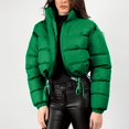 thumbnail image 4 of Économies d'Automne/hiver! srobpty Manteau Matelassé à Manches Longues pour Femmes, Veste à Capuche Décontractée Colorée à Manches Longues pour Dames Vert, m, 4 of 4